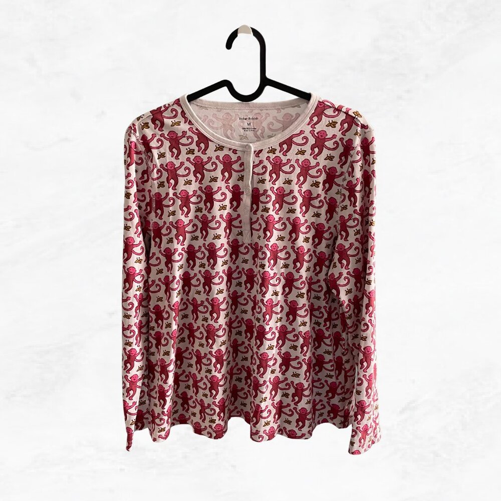 Roller Rabbit Monkey Pajama Top - Picture 3 of 7